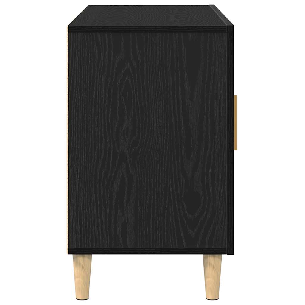 vidaXL Sideboard Black Oak 100x36x60 cm Engineered Wood