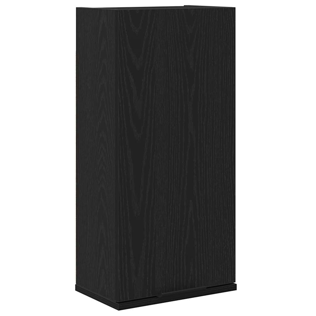 vidaXL Wall-mounted Cabinet Black Oak 32x20x67 cm Engineered Wood