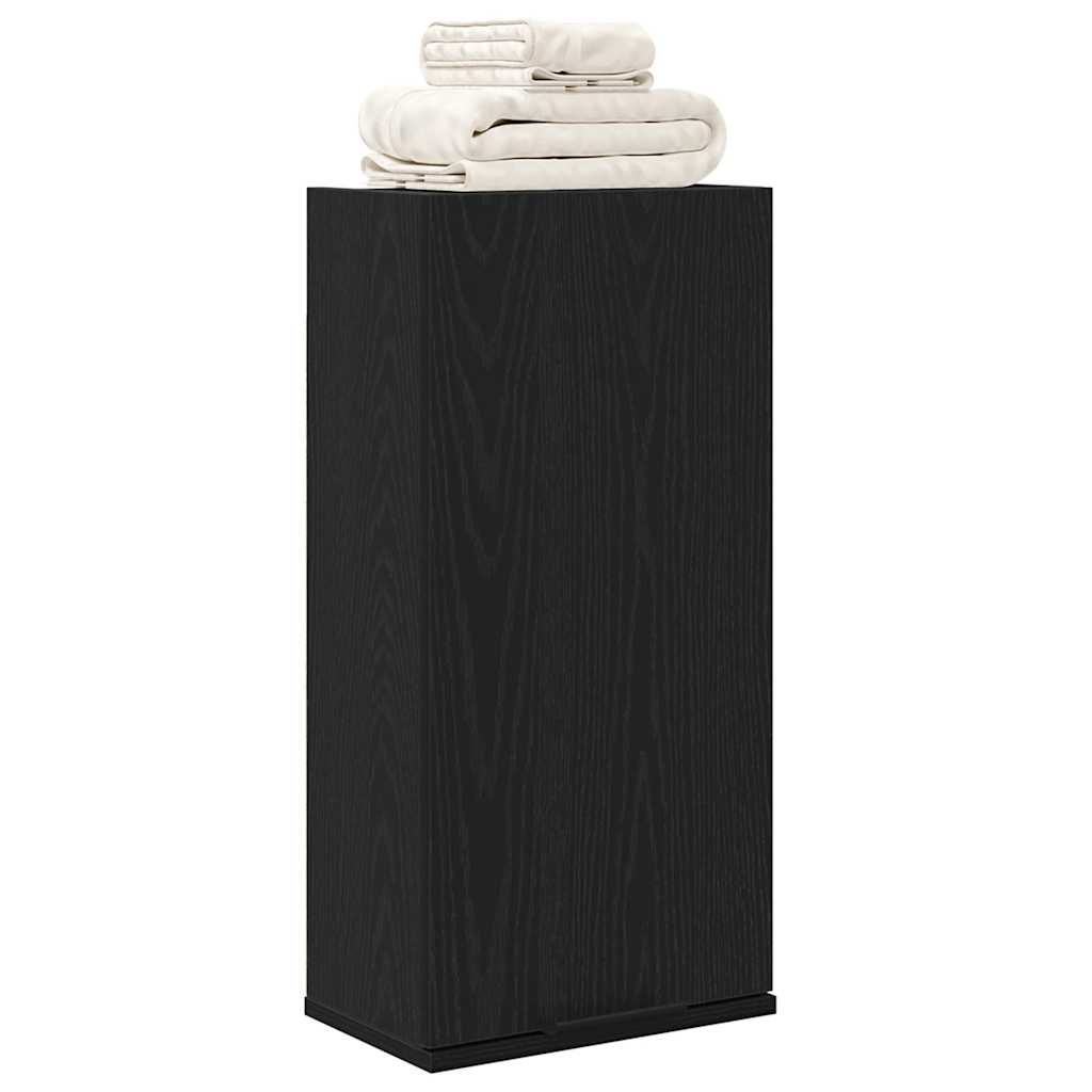vidaXL Wall-mounted Cabinet Black Oak 32x20x67 cm Engineered Wood