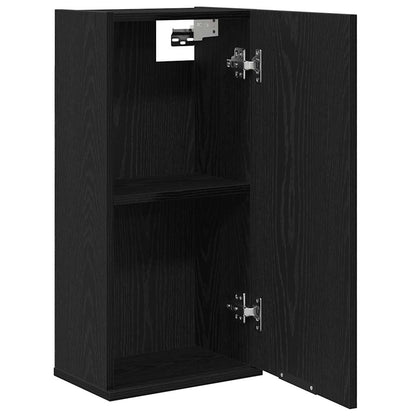 vidaXL Wall-mounted Cabinet Black Oak 32x20x67 cm Engineered Wood
