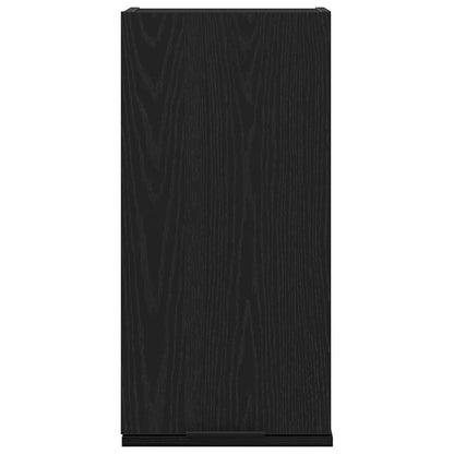 vidaXL Wall-mounted Cabinet Black Oak 32x20x67 cm Engineered Wood