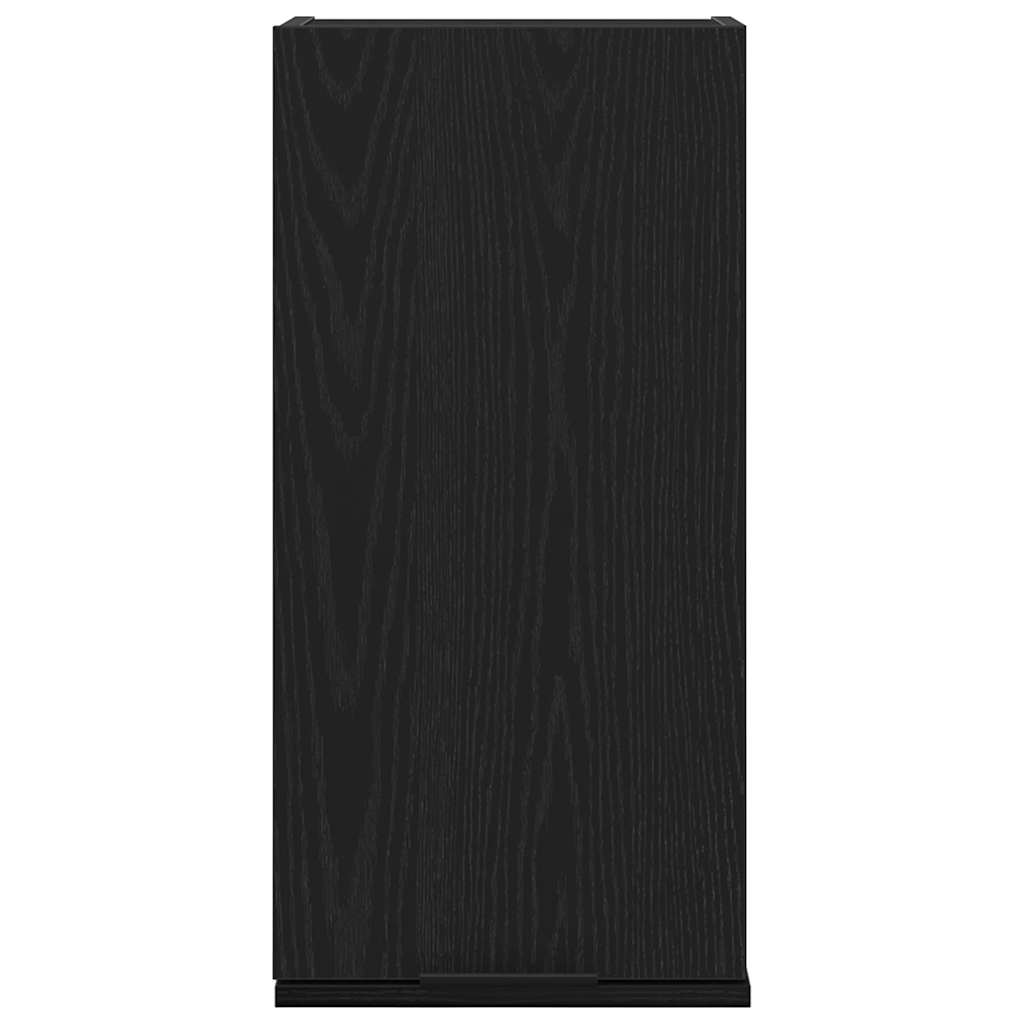 vidaXL Wall-mounted Cabinet Black Oak 32x20x67 cm Engineered Wood