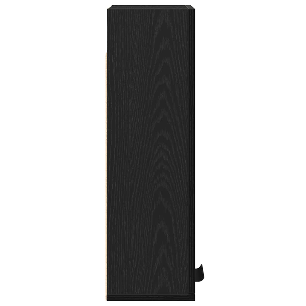 vidaXL Wall-mounted Cabinet Black Oak 32x20x67 cm Engineered Wood