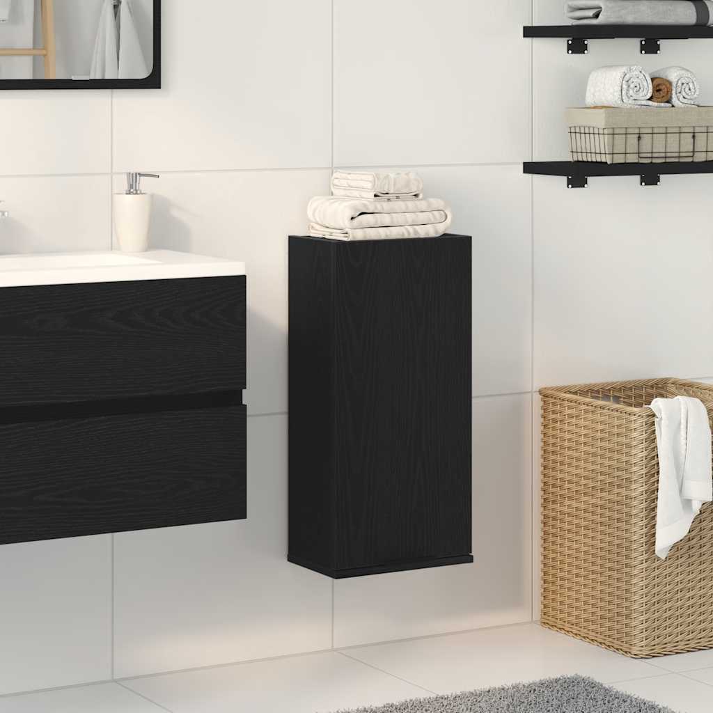 vidaXL Wall-mounted Cabinet Black Oak 32x20x67 cm Engineered Wood