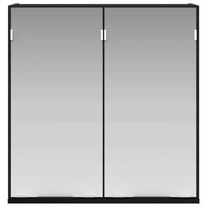 vidaXL Mirror Cabinet Black Oak 64 x 20 x 67 cm Engineered Wood