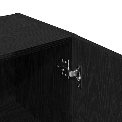 vidaXL Bathroom Cabinet Black oak 32 x 34 x 188.5 cm Engineered Wood
