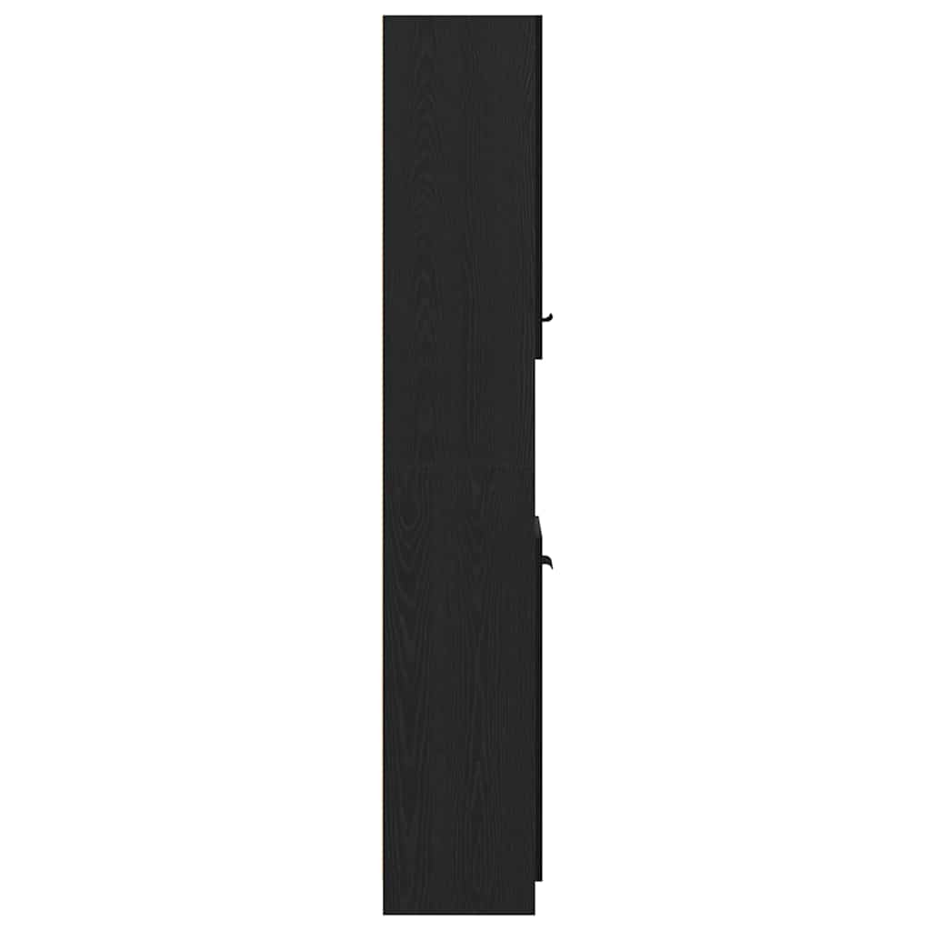 vidaXL Bathroom Cabinet Black oak 32 x 34 x 188.5 cm Engineered Wood