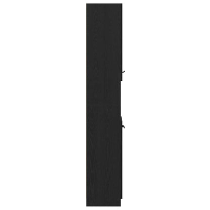 vidaXL Bathroom Cabinet Black oak 32 x 34 x 188.5 cm Engineered Wood