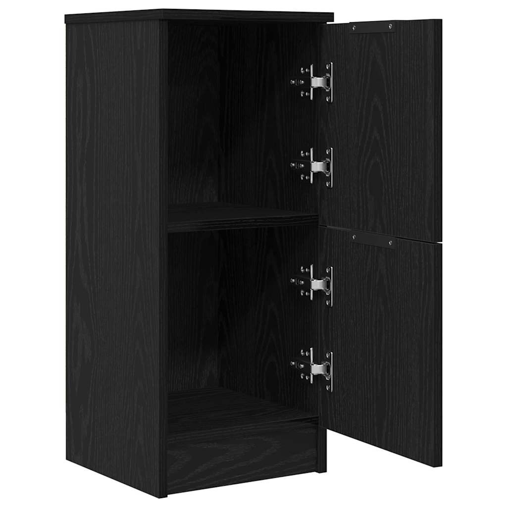 vidaXL Sideboard 2 pcs Black Oak 30 x 30 x 70 cm Engineered Wood