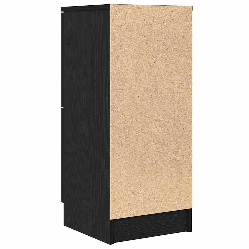 vidaXL Sideboard 2 pcs Black Oak 30 x 30 x 70 cm Engineered Wood