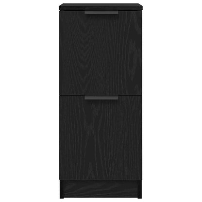 vidaXL Sideboard 2 pcs Black Oak 30 x 30 x 70 cm Engineered Wood