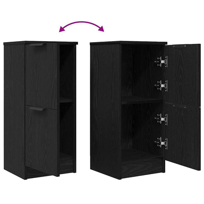 vidaXL Sideboard 2 pcs Black Oak 30 x 30 x 70 cm Engineered Wood