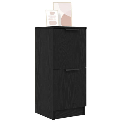 vidaXL Sideboard 2 pcs Black Oak 30 x 30 x 70 cm Engineered Wood
