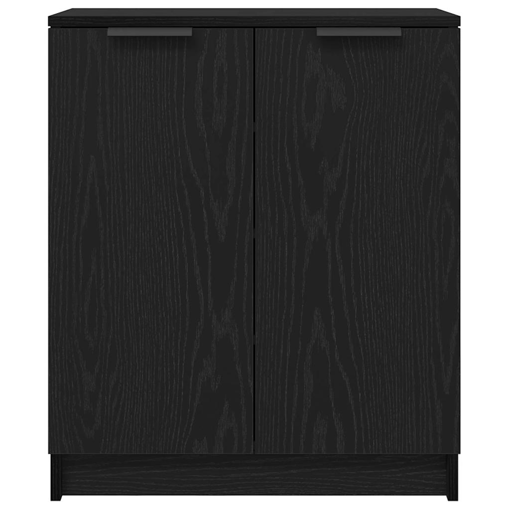 vidaXL Shoe Cabinet Black Oak 59 x 35 x 70 cm Engineered Wood