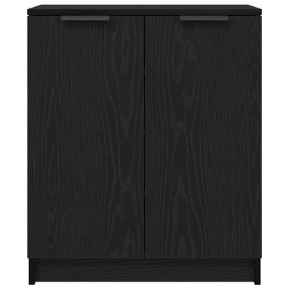 vidaXL Shoe Cabinet Black Oak 59 x 35 x 70 cm Engineered Wood