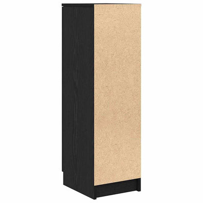 vidaXL Shoe Cabinet Black Oak 29.5 x 35 x 101 cm Engineered Wood