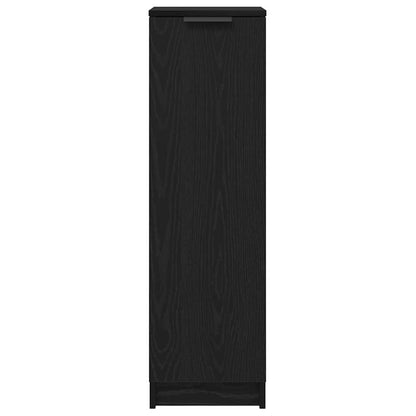 vidaXL Shoe Cabinet Black Oak 29.5 x 35 x 101 cm Engineered Wood