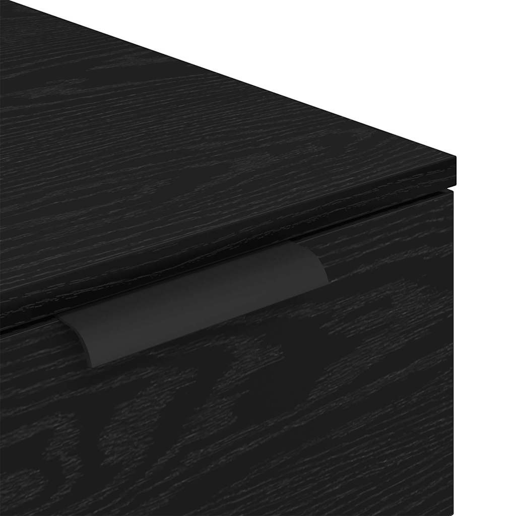 vidaXL Office Cabinet Black Oak 33 x 50 x 75 cm Engineered Wood