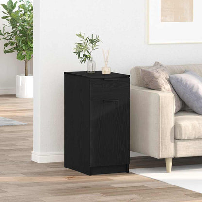 vidaXL Office Cabinet Black Oak 33 x 50 x 75 cm Engineered Wood