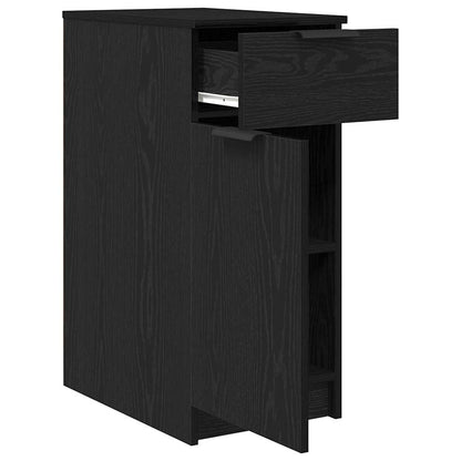 vidaXL Office Cabinet 33 x 50 x 75 cm Engineered Wood Black Oak
