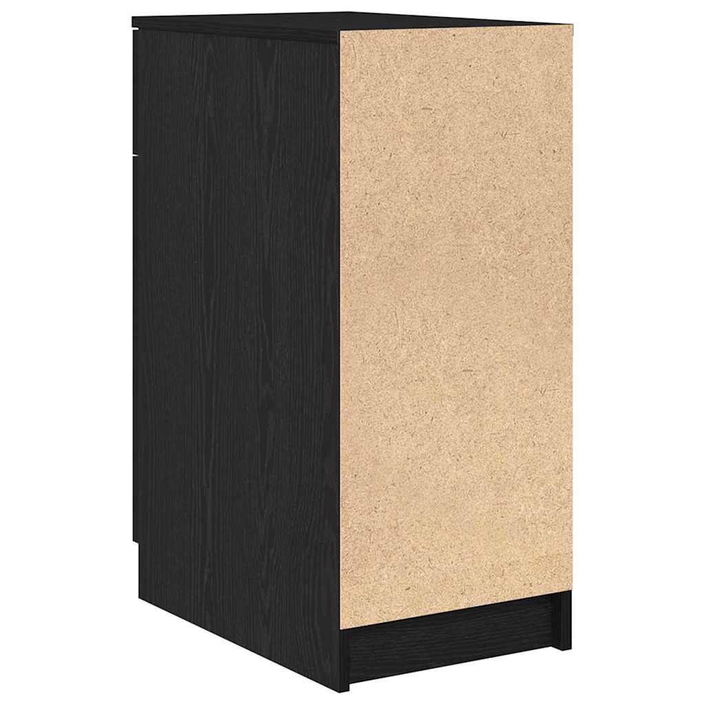 vidaXL Office Cabinet 33 x 50 x 75 cm Engineered Wood Black Oak