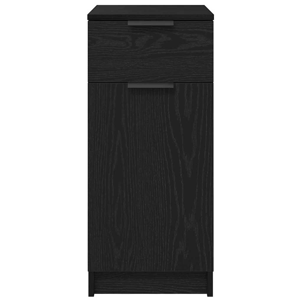 vidaXL Office Cabinet Black Oak 33 x 50 x 75 cm Engineered Wood