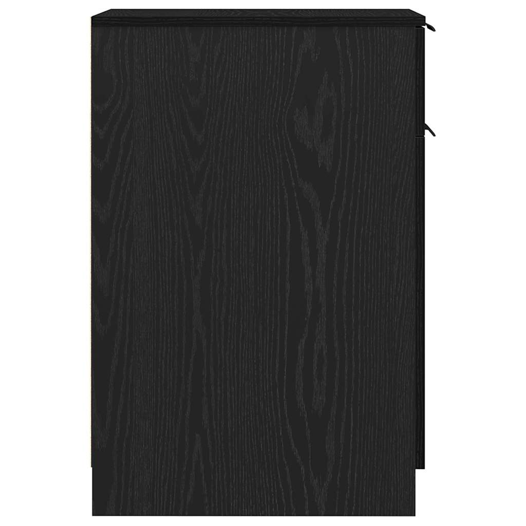 vidaXL Office Cabinet 33 x 50 x 75 cm Engineered Wood Black Oak