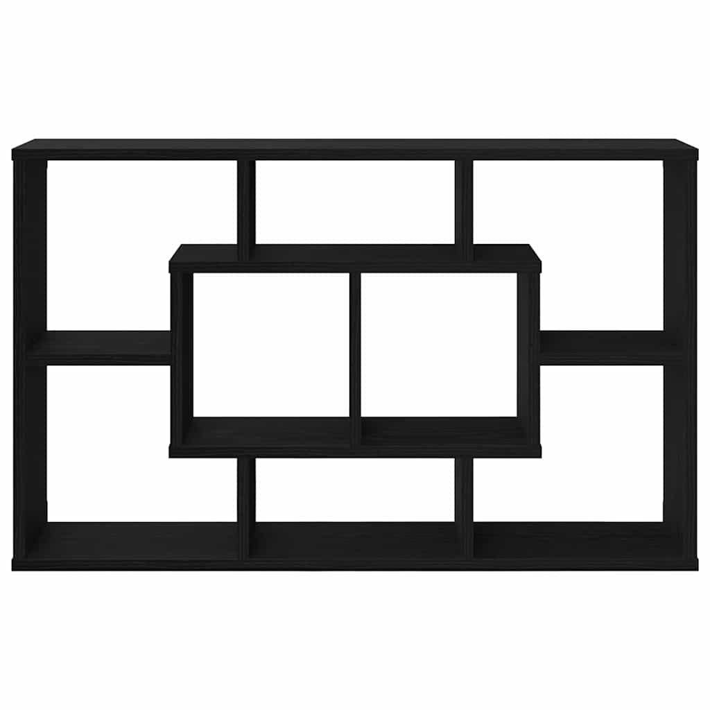 vidaXL Wall Shelf Black Oak 85 x 16 x 52.5 cm Engineered Wood