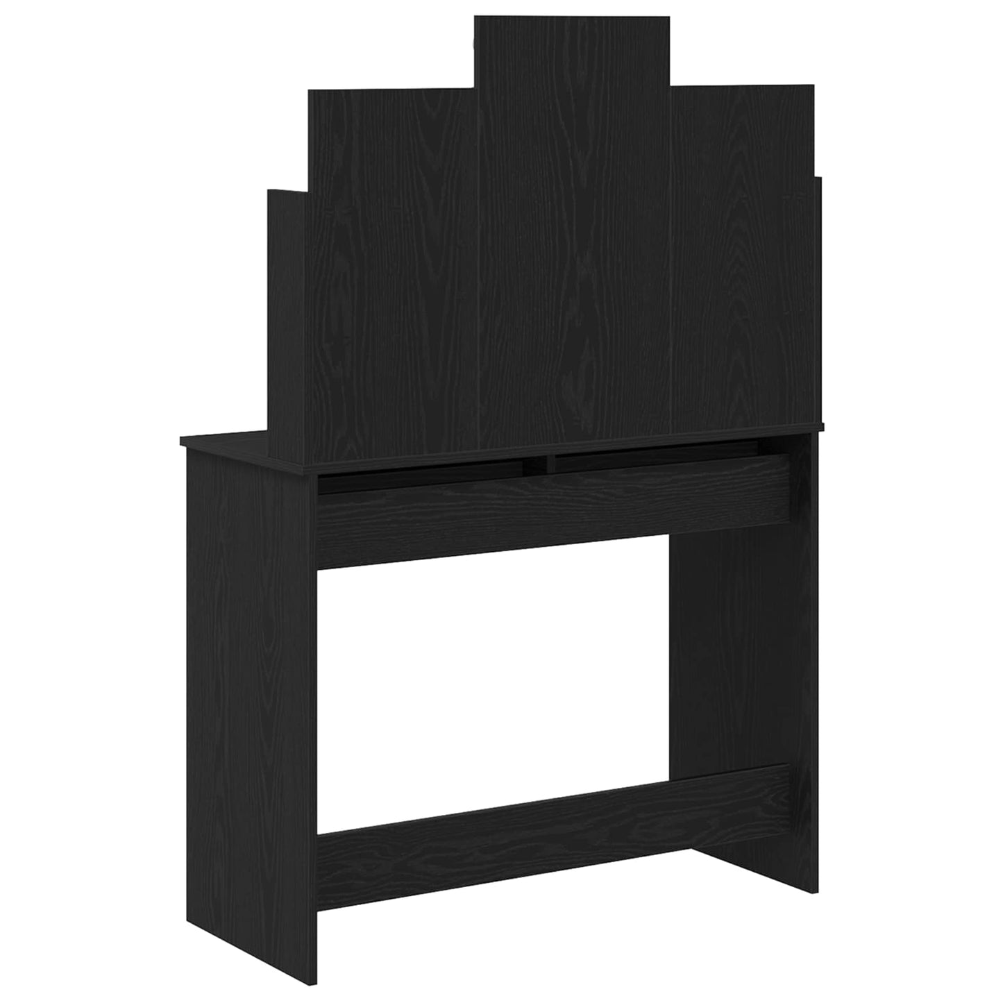 vidaXL Dressing Table Black Oak 96 x 39 x 142 cm Engineered Wood