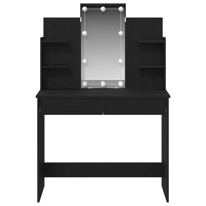vidaXL Dressing Table Black Oak 96 x 39 x 142 cm Engineered Wood