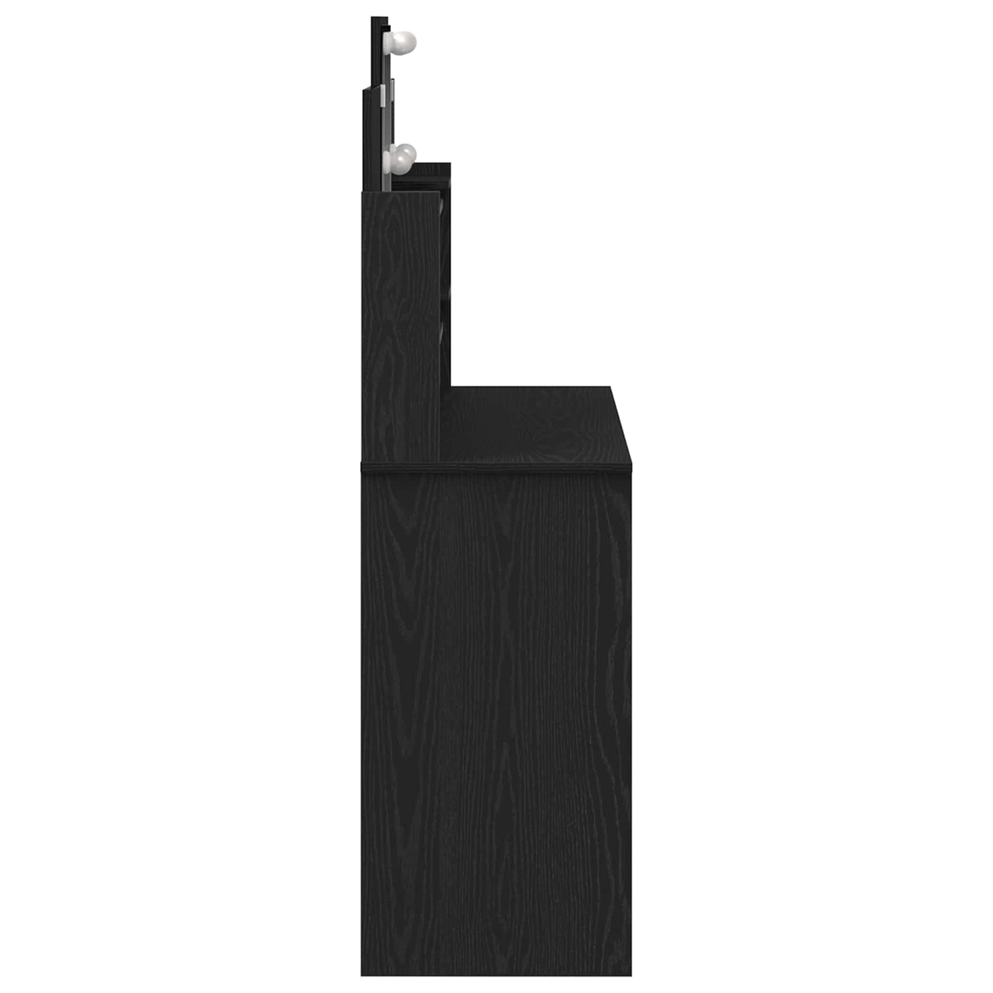 vidaXL Dressing Table Black Oak 96 x 39 x 142 cm Engineered Wood