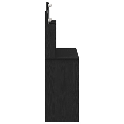 vidaXL Dressing Table Black Oak 96 x 39 x 142 cm Engineered Wood
