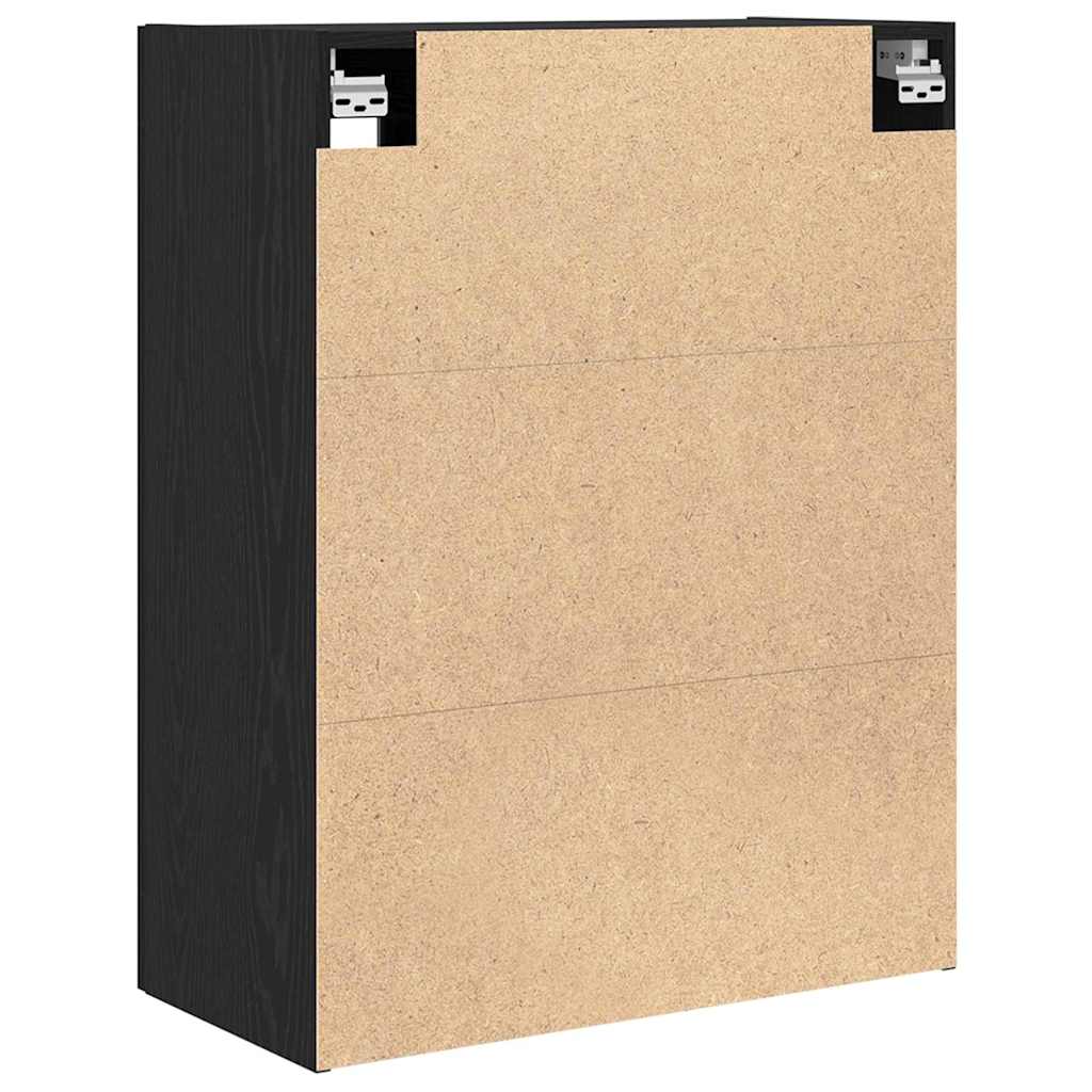 vidaXL Wall Cabinet Black Oak 69.5 x 34 x 90 cm Engineered Wood