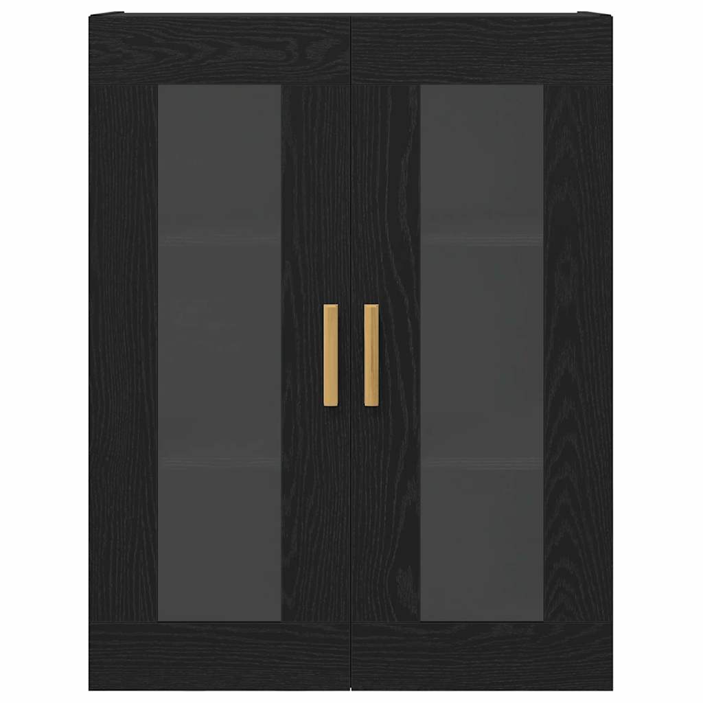 vidaXL Wall Cabinet Black Oak 69.5 x 34 x 90 cm Engineered Wood