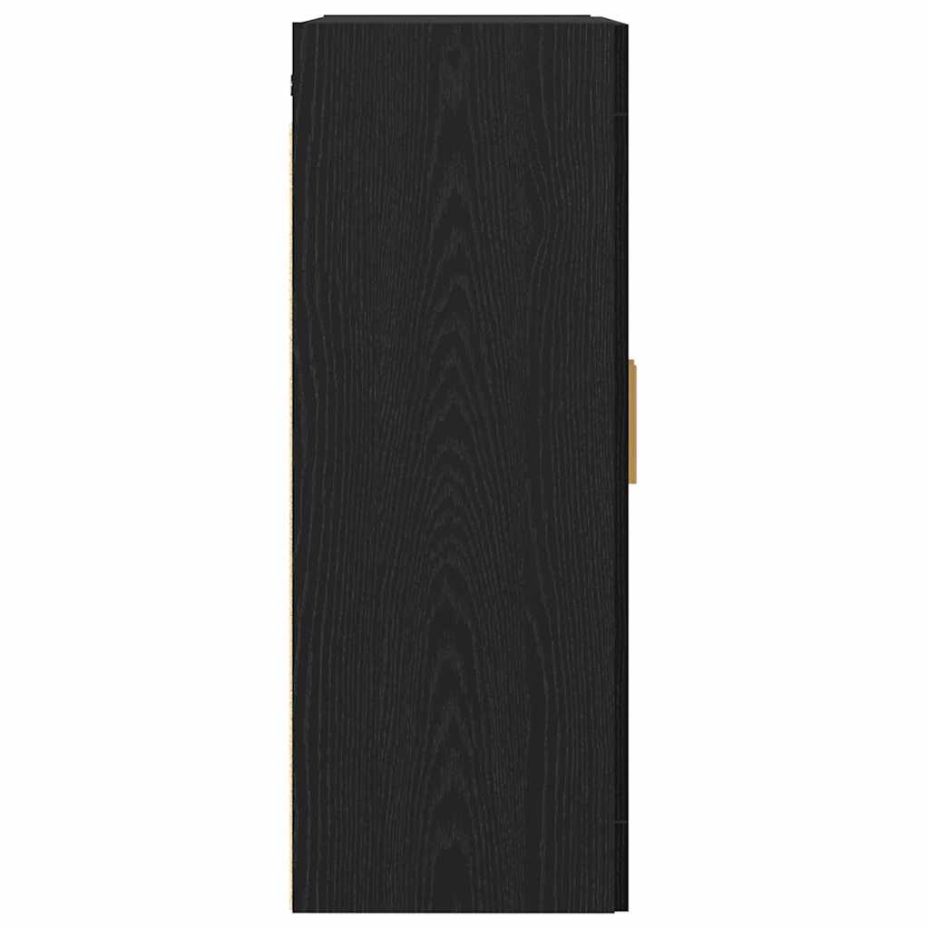 vidaXL Wall Cabinet Black Oak 69.5 x 34 x 90 cm Engineered Wood