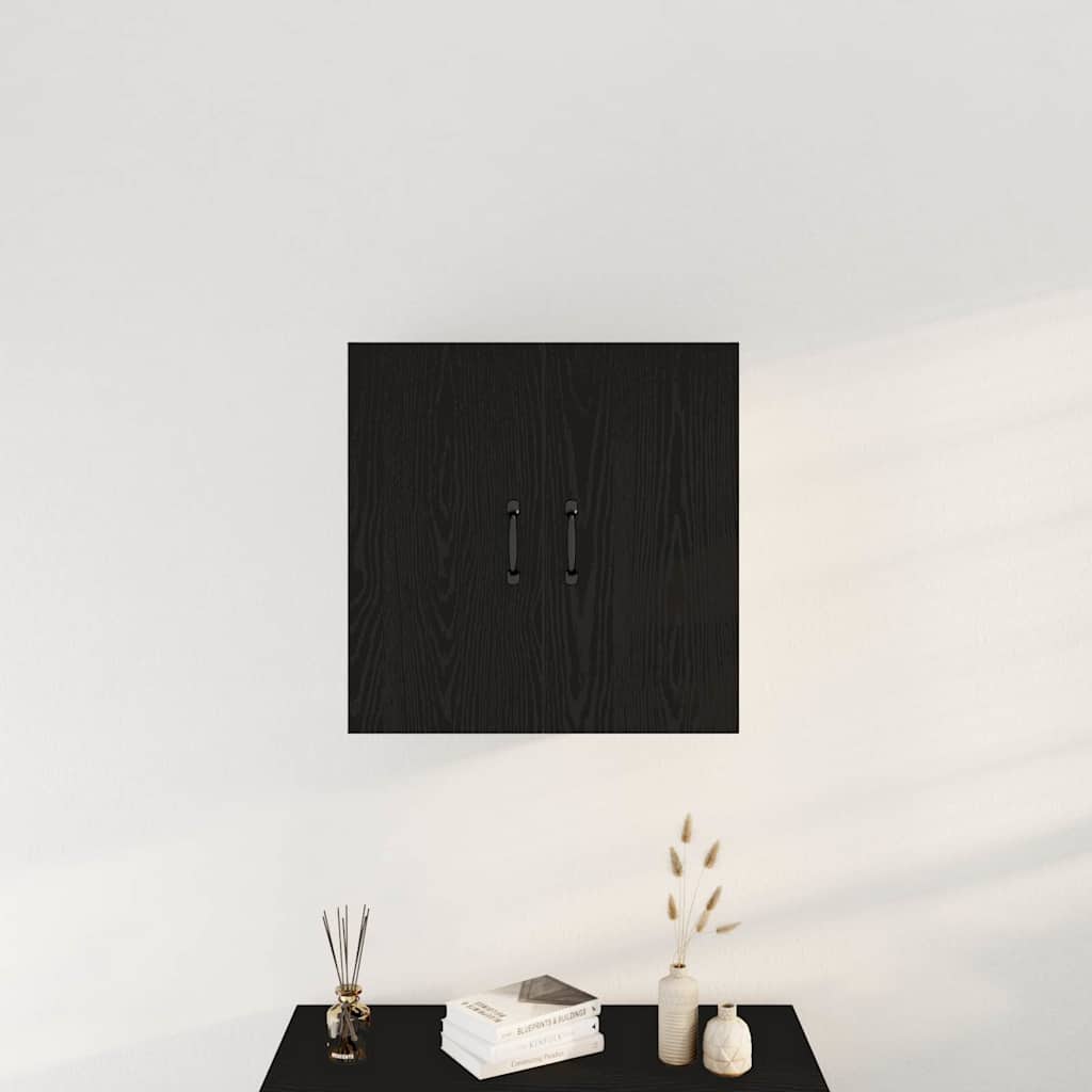 vidaXL Wall Cabinet Black Oak 60x31x60 cm Engineered Wood