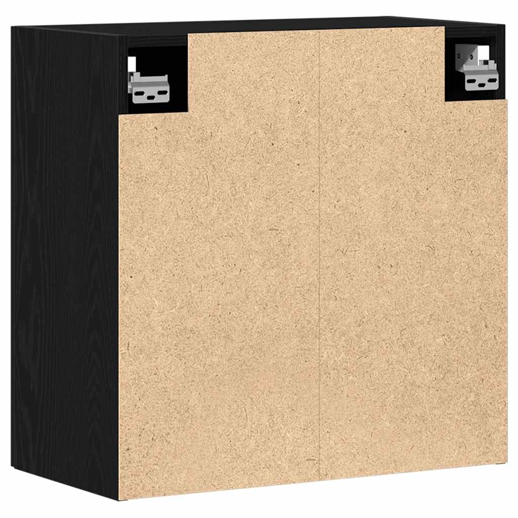 vidaXL Wall Cabinet Black Oak 60x31x60 cm Engineered Wood
