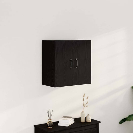 vidaXL Wall Cabinet Black Oak 60x31x60 cm Engineered Wood