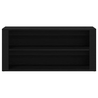 vidaXL Shoe Bench Black Oak 100x35x45 cm Engineered Wood