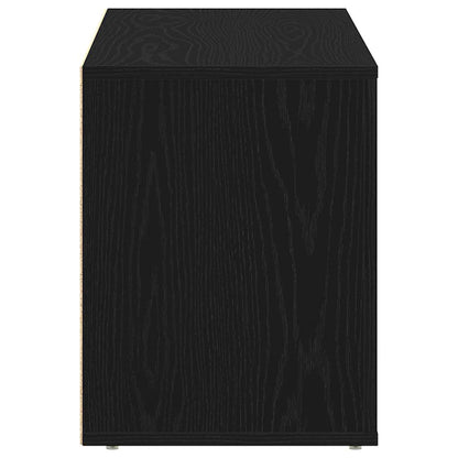 vidaXL Shoe Bench Black Oak 100x35x45 cm Engineered Wood
