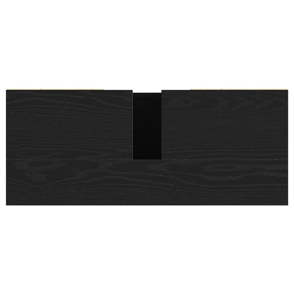 vidaXL Sink Cabinet Black Oak 80x33x60 cm Engineered Wood