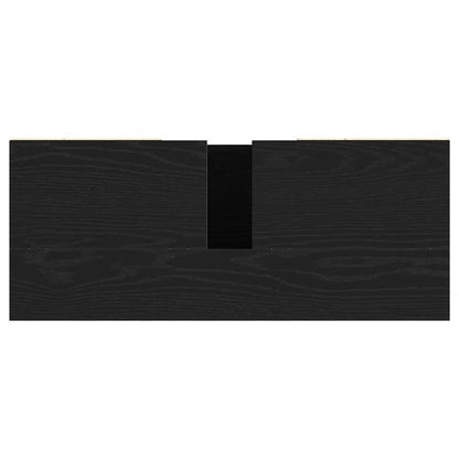 vidaXL Sink Cabinet Black Oak 80x33x60 cm Engineered Wood