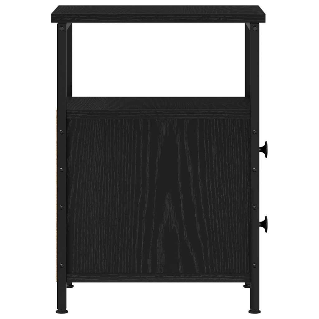 vidaXL Bedside Cabinets 2 pcs Black Oak 34x35.5x50 cm Engineered Wood