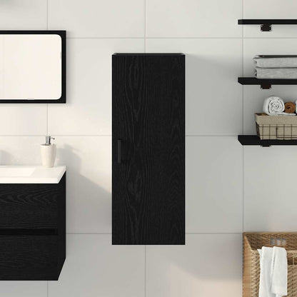 vidaXL Wall Mounted Cabinet Black Oak 34.5x34x90 cm Engineered Wood