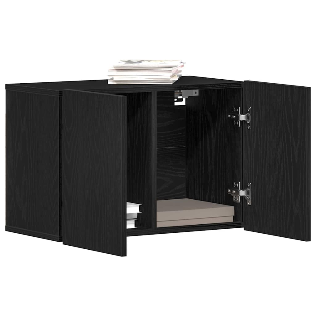 vidaXL TV Cabinet Black Oak 60x30x41 cm Engineered Wood