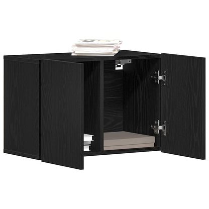 vidaXL TV Cabinet Black Oak 60x30x41 cm Engineered Wood