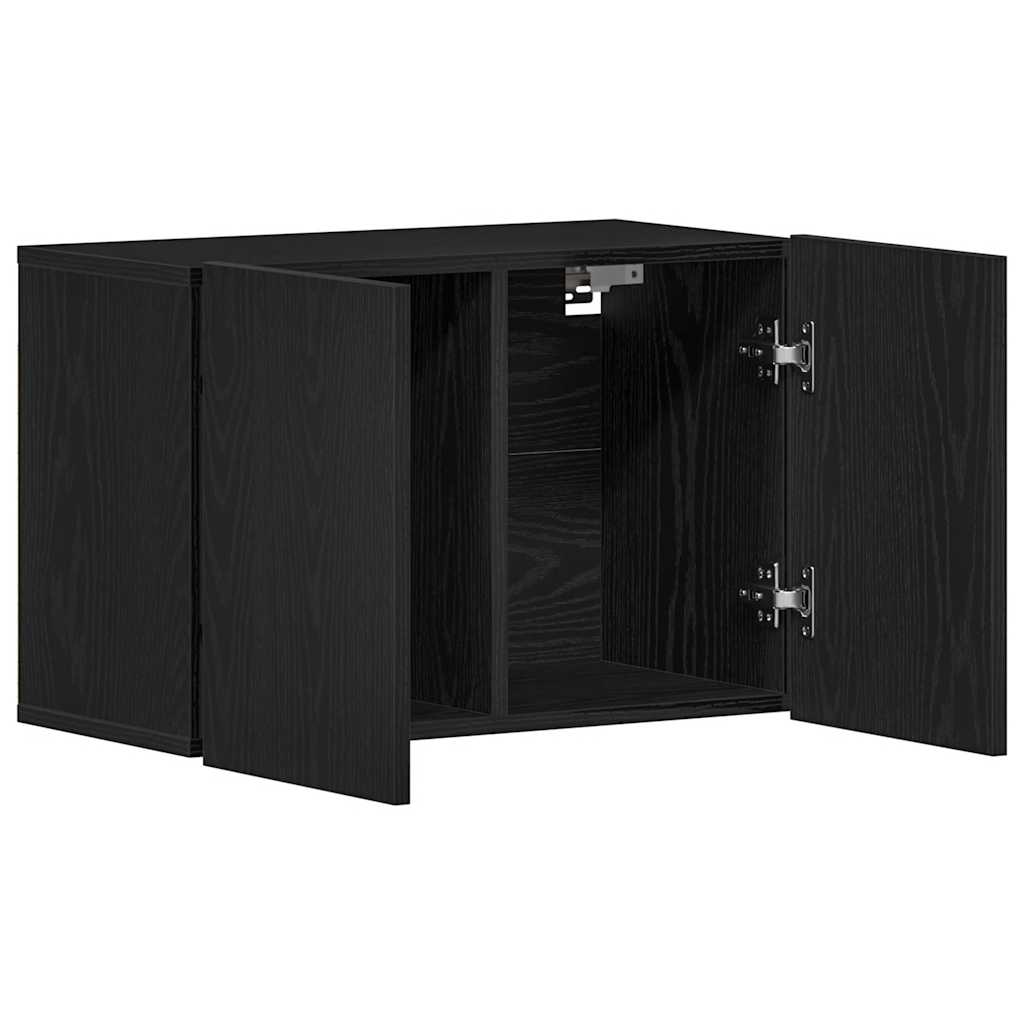 vidaXL TV Cabinet Black Oak 60x30x41 cm Engineered Wood