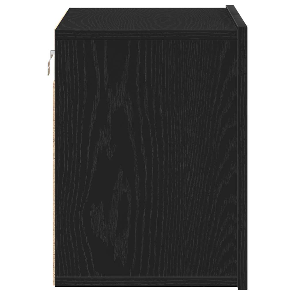 vidaXL TV Cabinet Black Oak 60x30x41 cm Engineered Wood