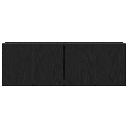 vidaXL TV Cabinets 2 pcs Black Oak 120x30x41 cm Engineered Wood