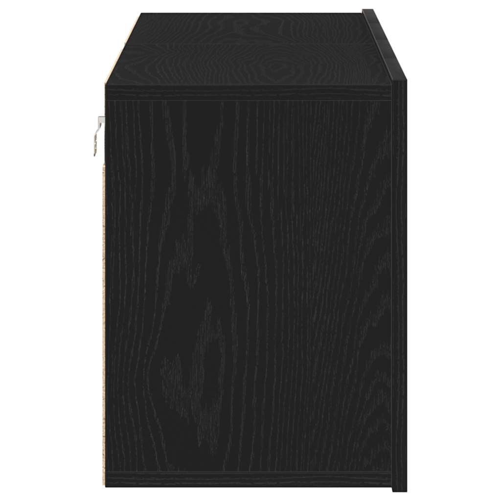 vidaXL TV Cabinets 2 pcs Black Oak 120x30x41 cm Engineered Wood